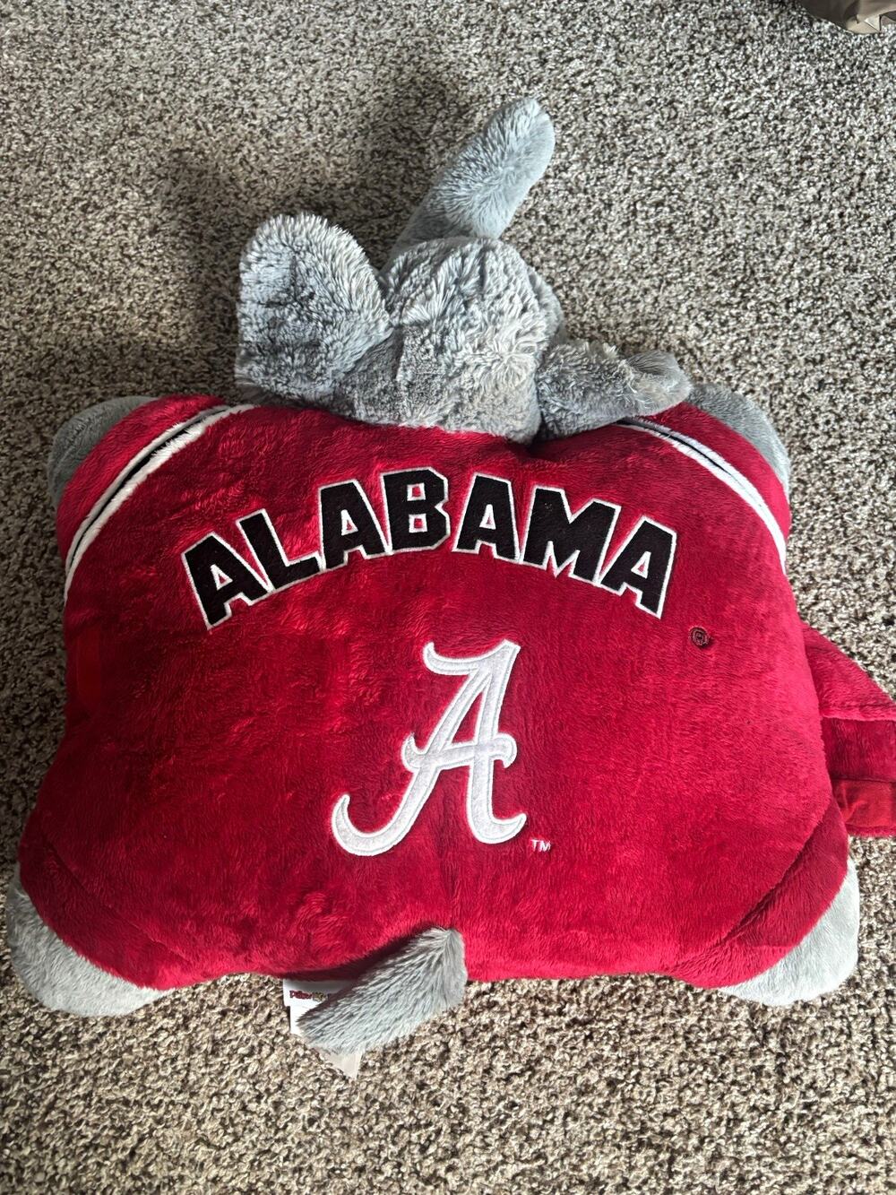 Pillow Pets Alabama Crimson Tide Elephant Plush Decorative Pillow Logo Red Gray